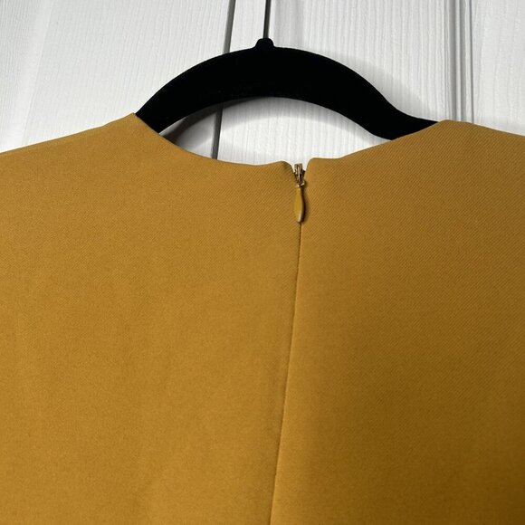 C/MEO Collective Mustard Yellow Long Sleeve Ruffle Blouse Women's Size Small S - Picture 8 of 10